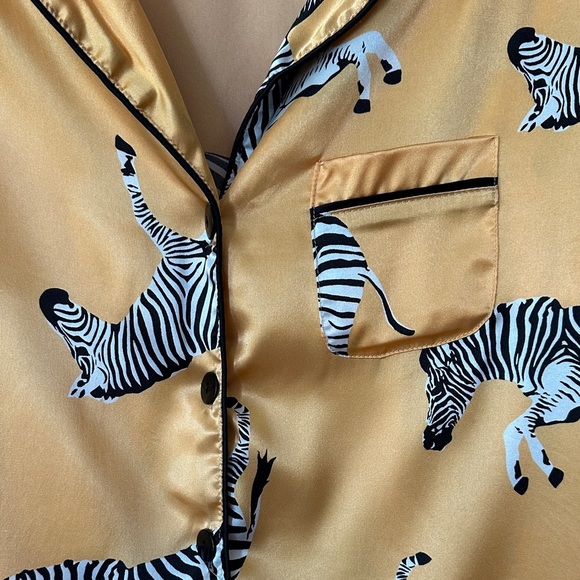 TART | Zebra Print Satin Pyjama Set - Picture 3 of 10
